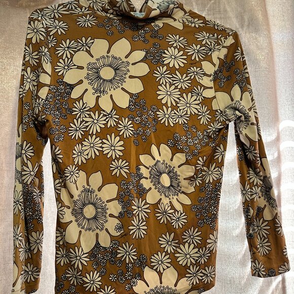 Unknown Brand Long Sleeve Silk Top - Size Large - Picture 2 of 3